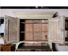Late 18th Century Swedish Secretary Cabinet with Historic Paint