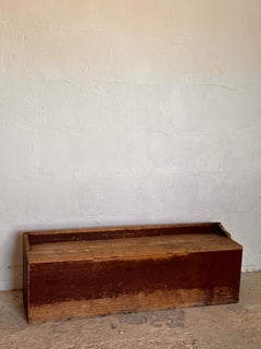 Late 18th century Swedish storage bench 146cm x 75.6 x H48.4cm unique patina