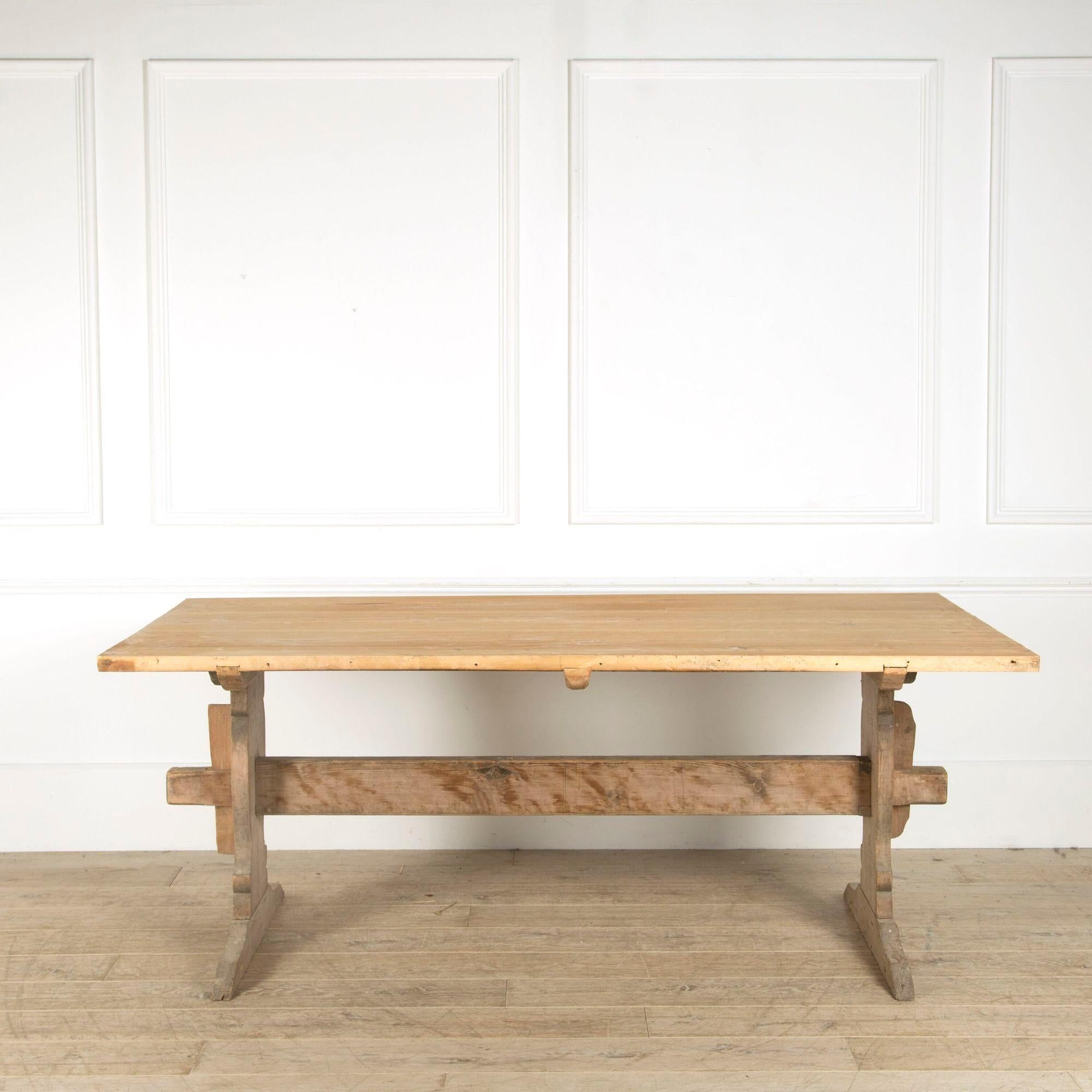 Late 18th Century Swedish Trestle Table In Good Condition For Sale In Gloucestershire, GB