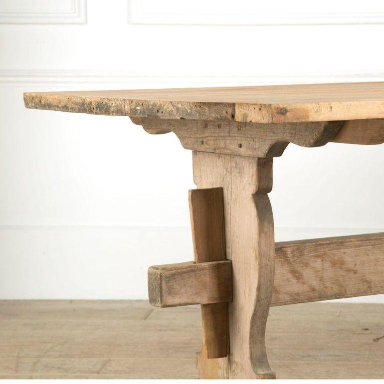 Schwedischer Trestle-Tisch aus dem späten 18. Jahrhundert im Angebot 1