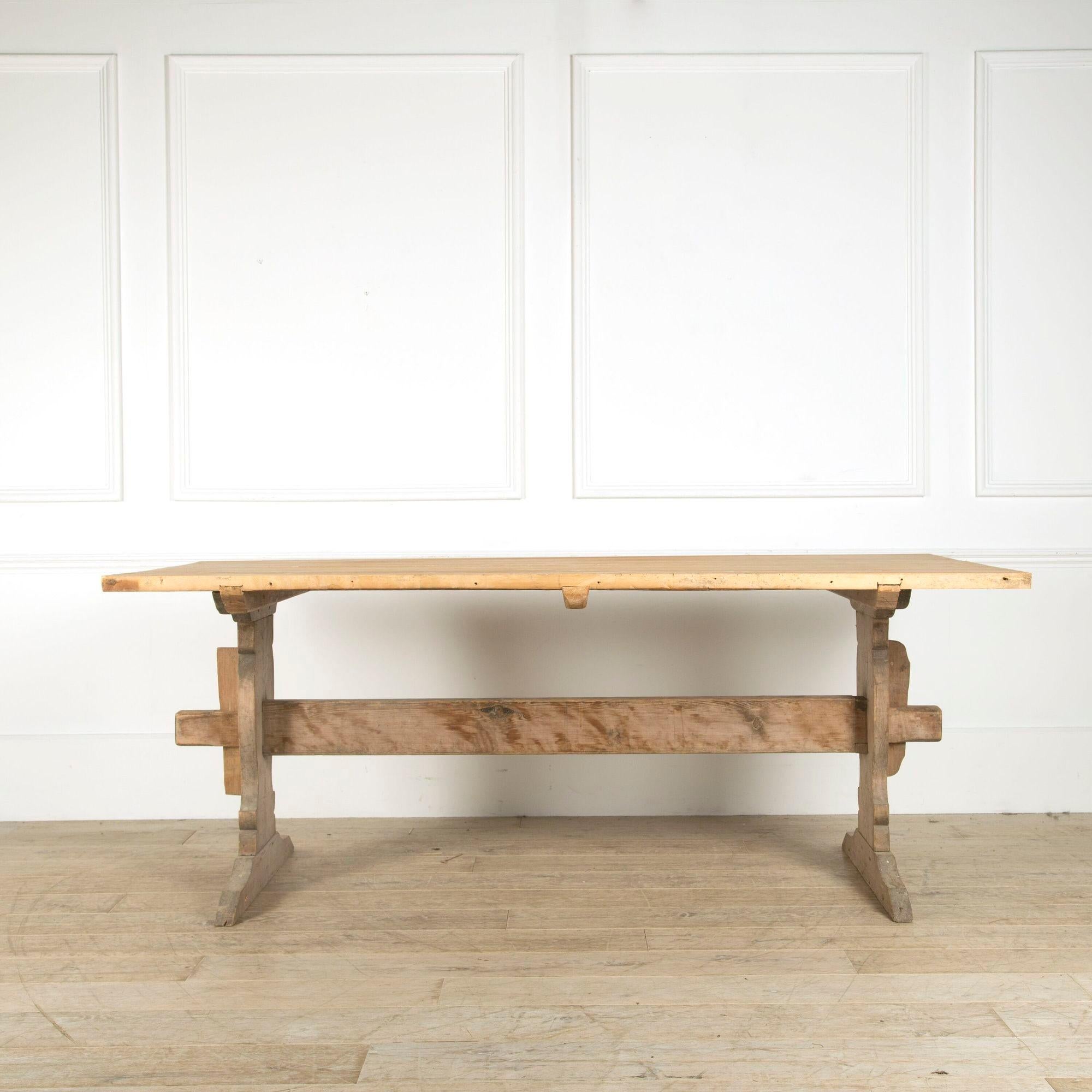 Late 18th Century Swedish Trestle Table For Sale 2