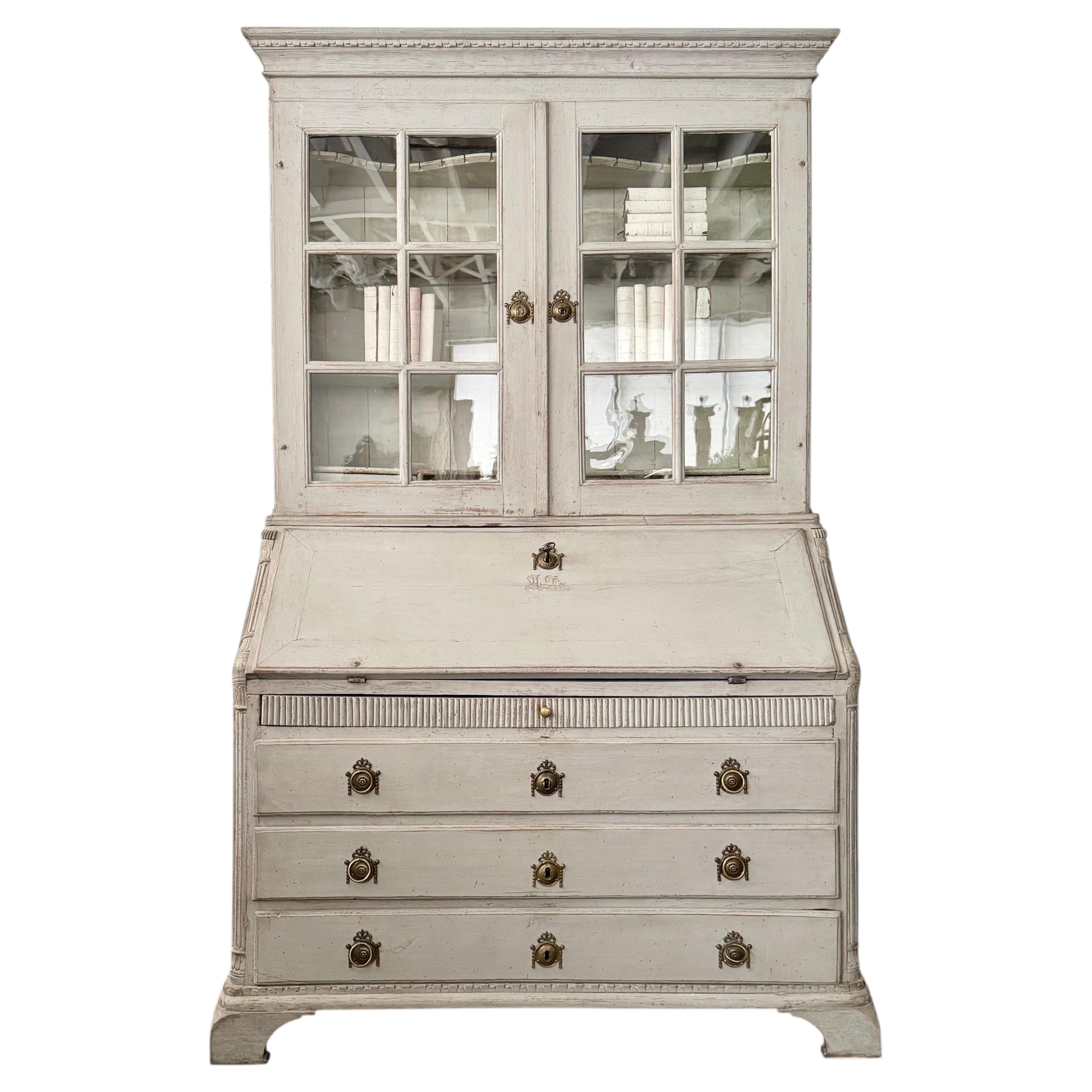 Late 18th-Century Swedish Two-Part Secretary, Circa 1780