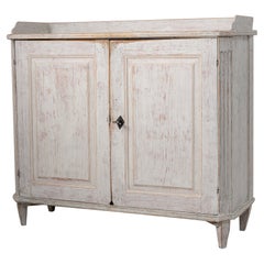 Antique Late 18th Century Swedish White Gustavian Country Sideboard