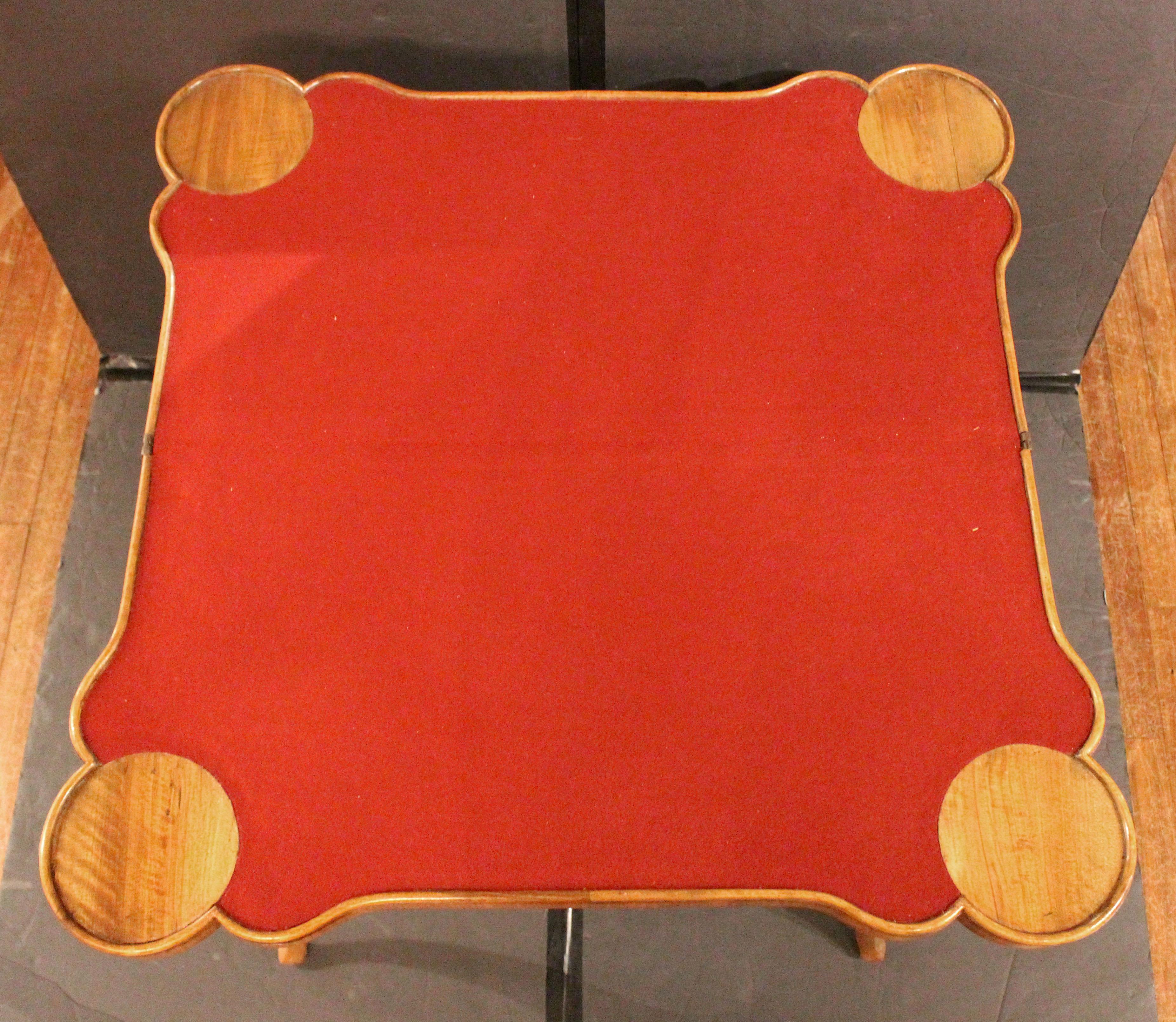 Felt Late 18th Century Swiss or German Walnut Games Table For Sale