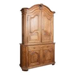 Late 18th Century Tall French Oak Cabinet "Deux Corp"