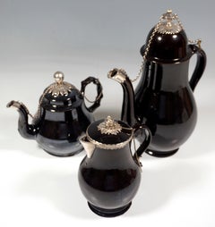 Late 18th Century Terre De Namur Core Piece, Coffee Tee & Milk, Belgium