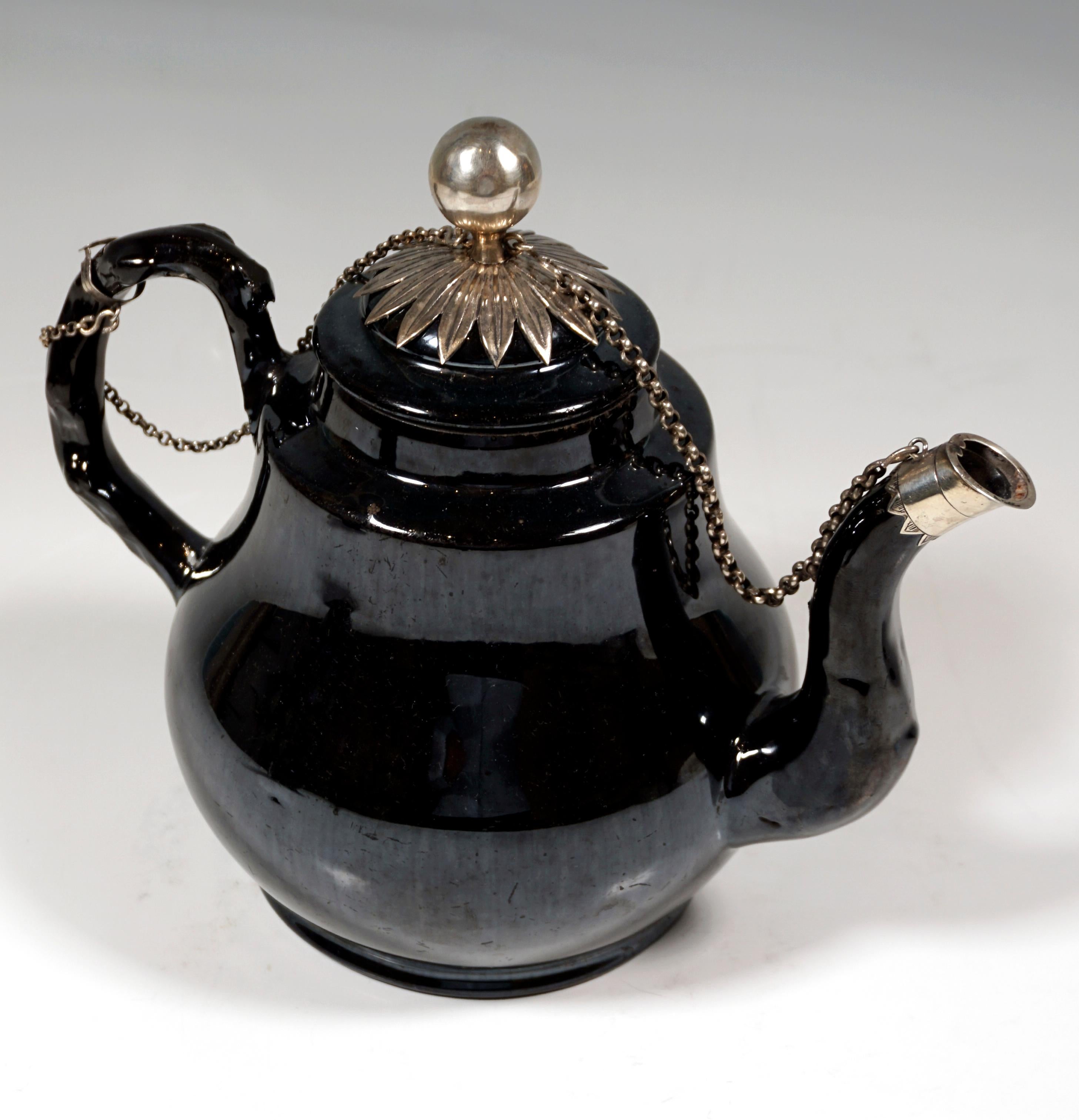 Belgian Late 18th Century Terre De Namur Core Piece, Coffee Tee & Milk, Belgium For Sale