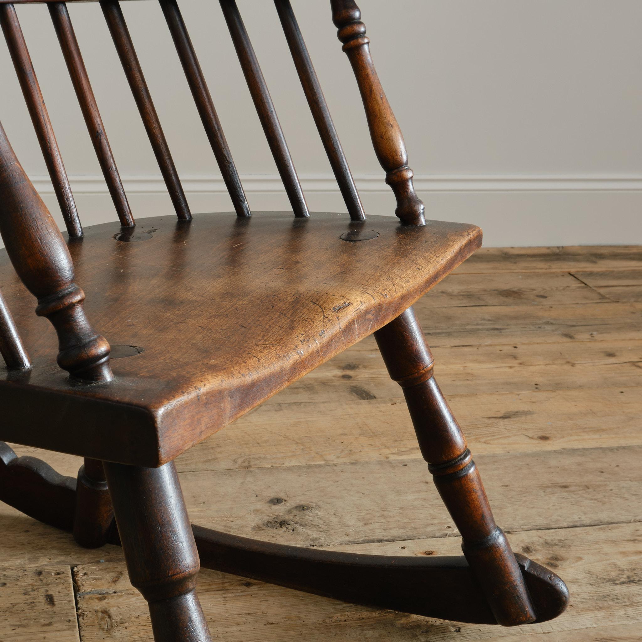 Late 18th Century Thames Valley Rocking Windsor Chair For Sale 6