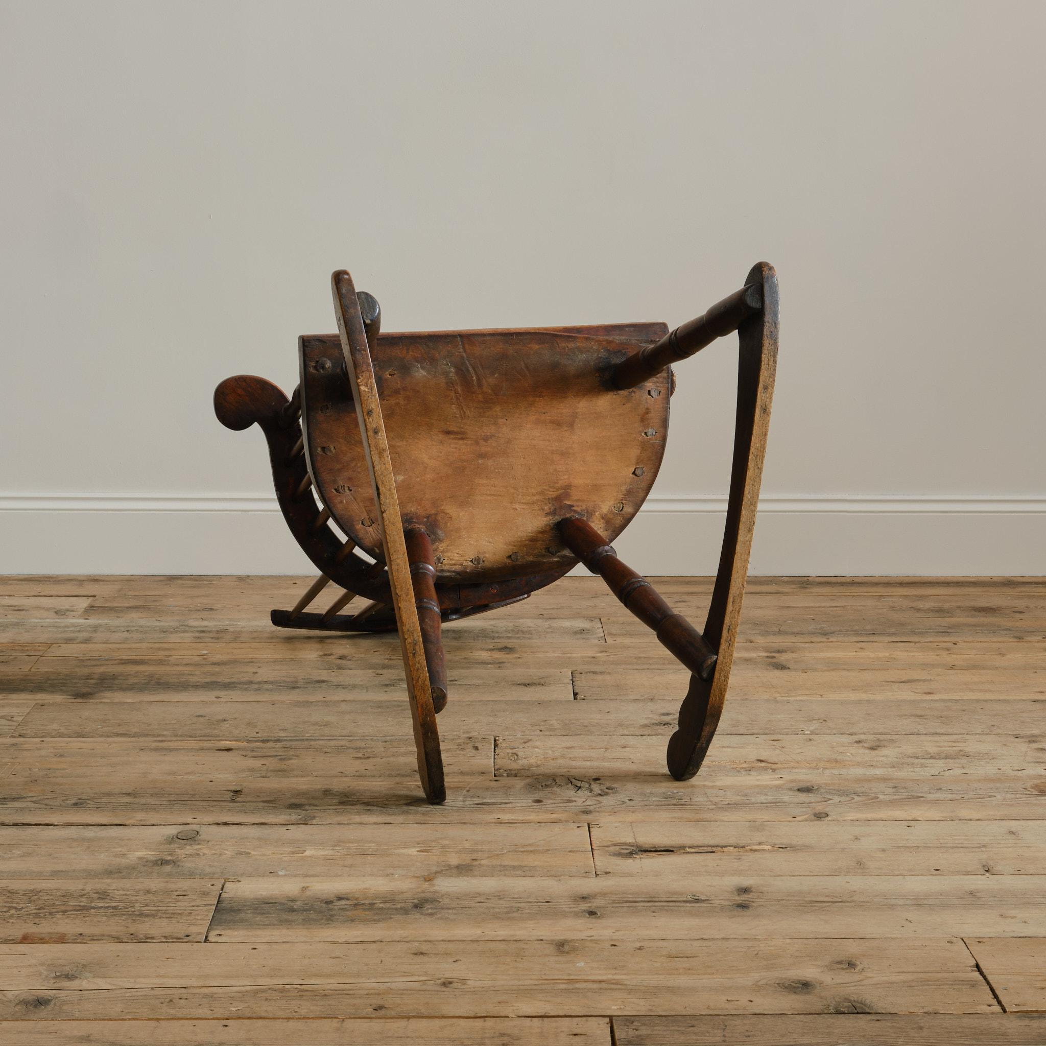 Late 18th Century Thames Valley Rocking Windsor Chair For Sale 11