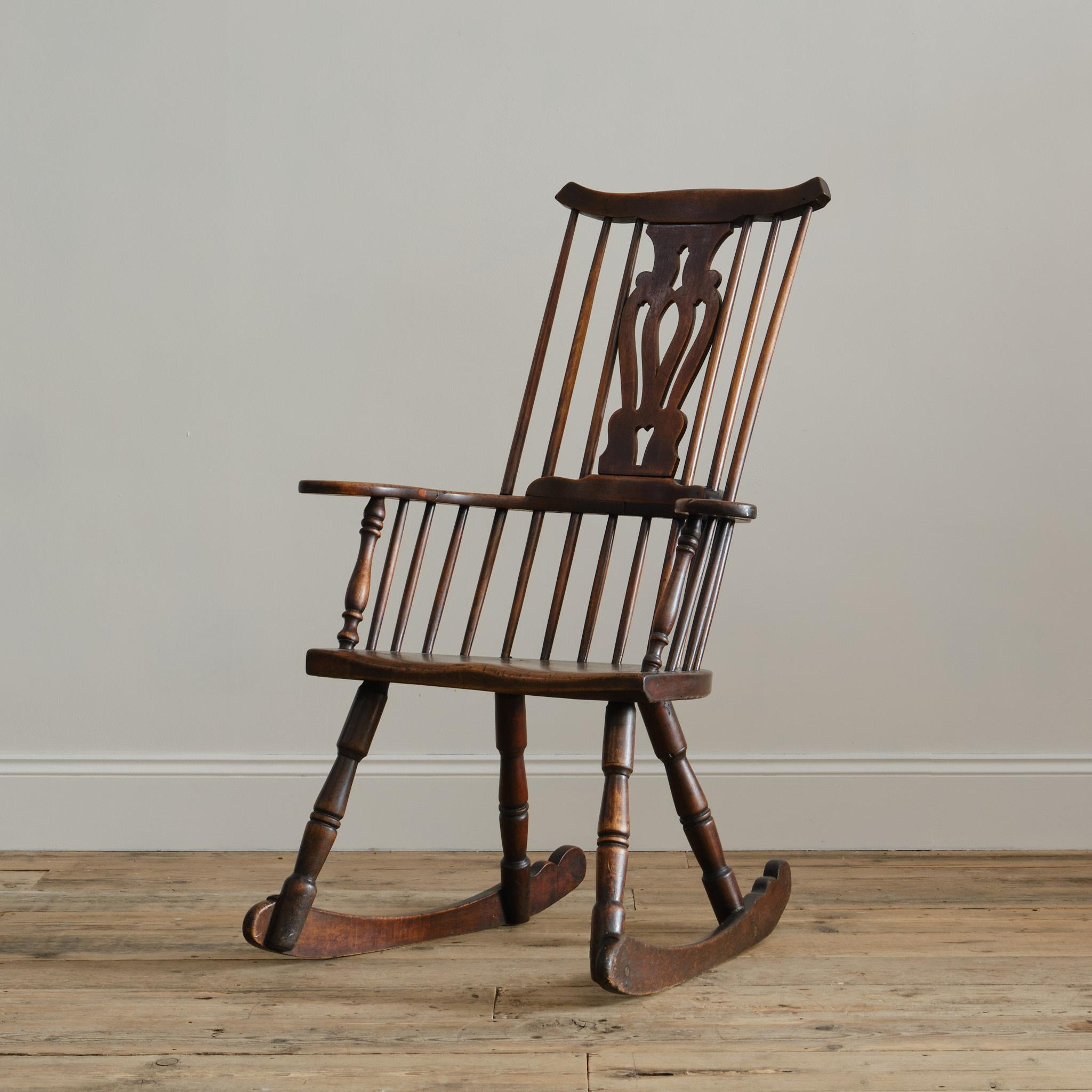 Late 18th Century Thames Valley Rocking Windsor Chair For Sale 2