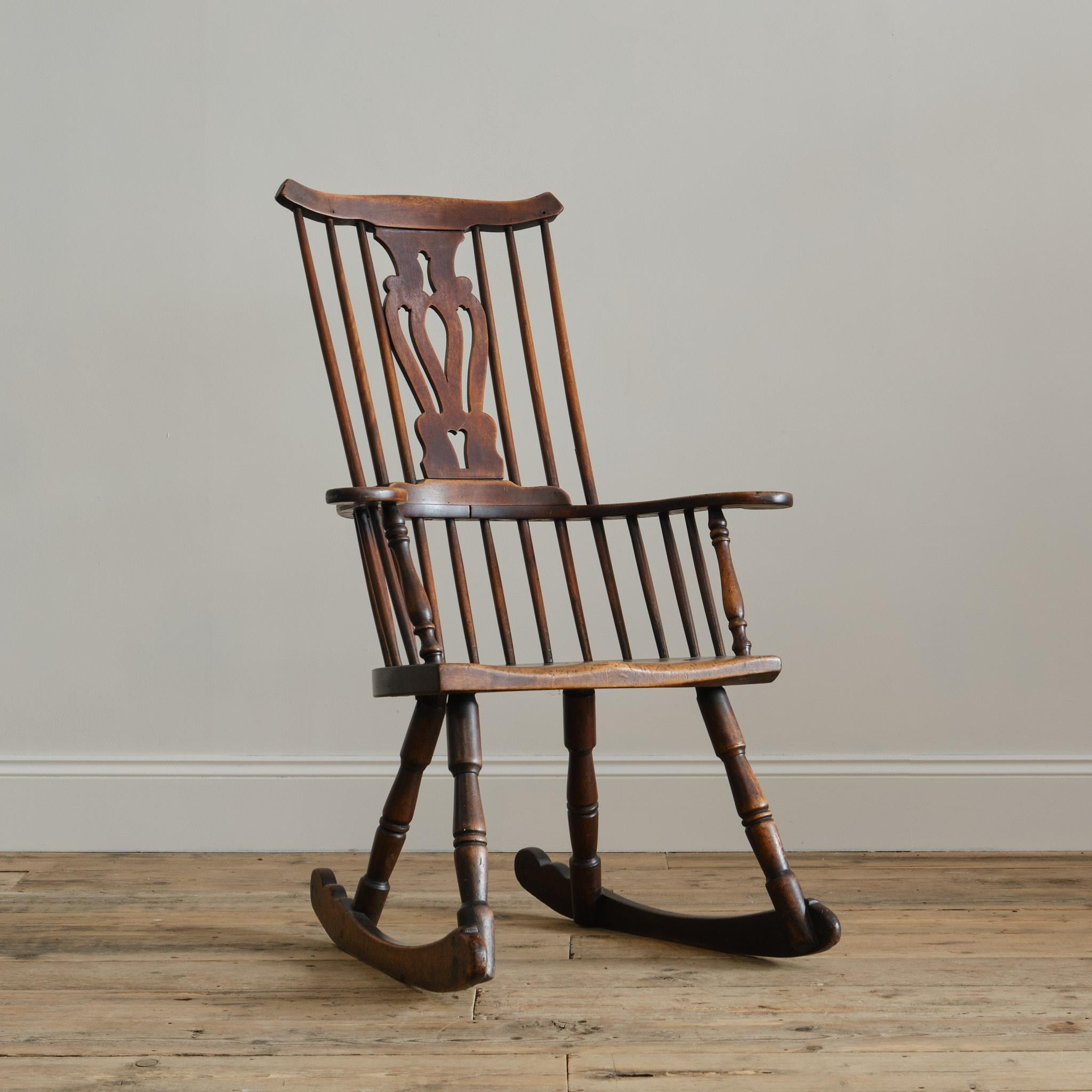 Late 18th Century Thames Valley Rocking Windsor Chair For Sale 3