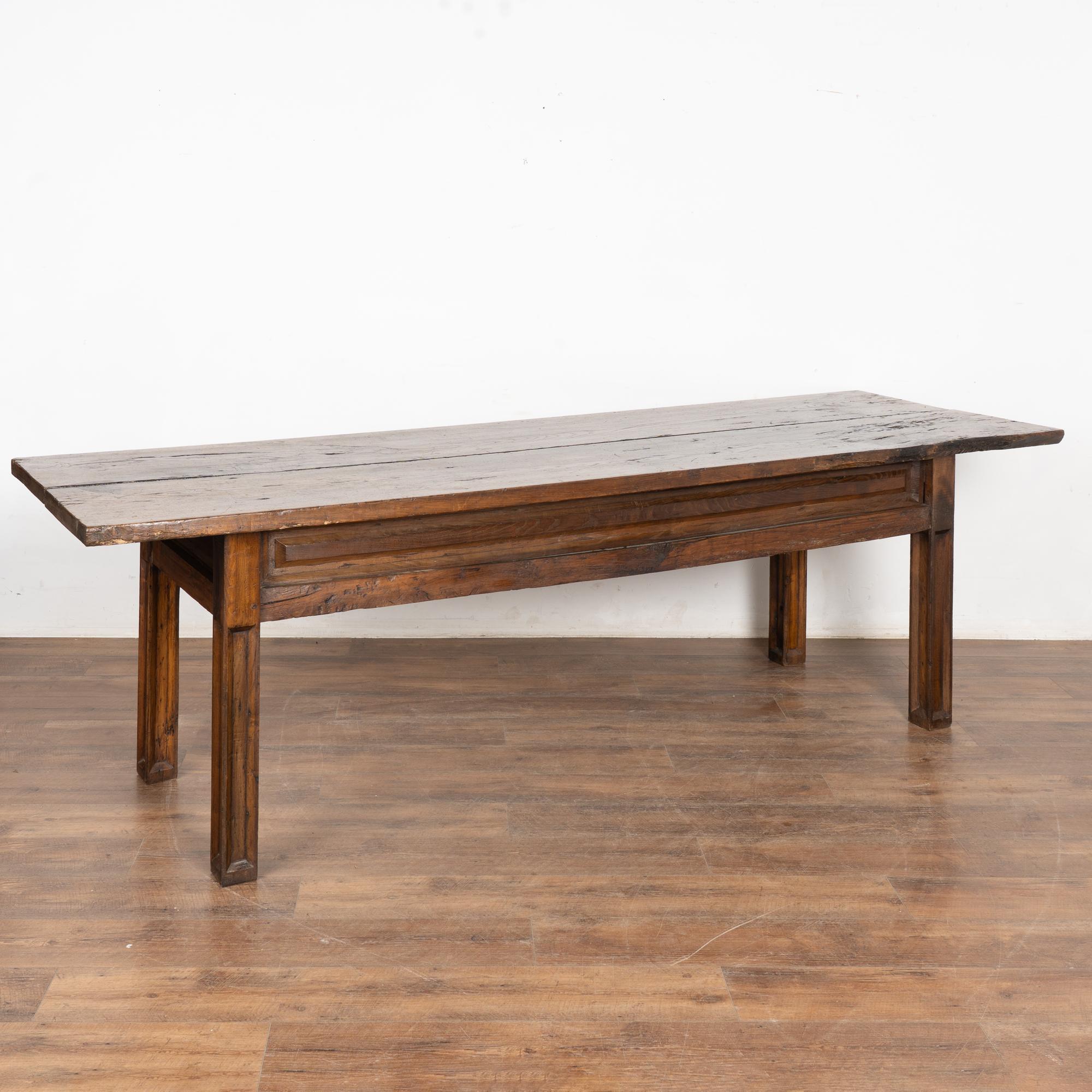 Late 18th Century Three Drawer Oak Console Table, Portugal For Sale 9