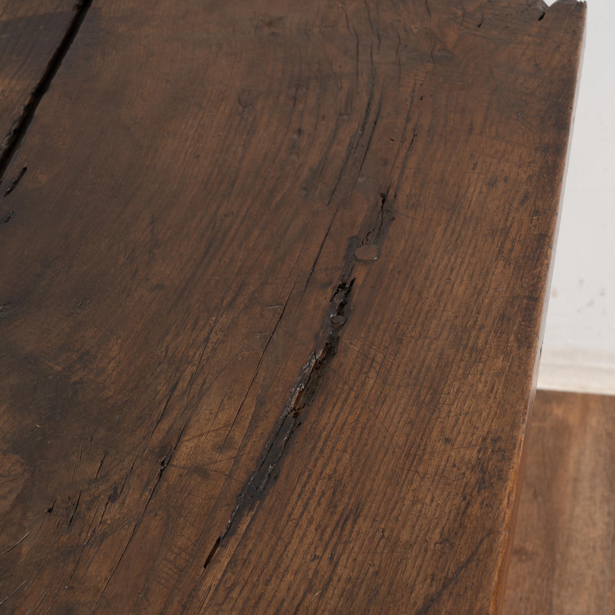 Late 18th Century Three Drawer Oak Console Table, Portugal For Sale 3