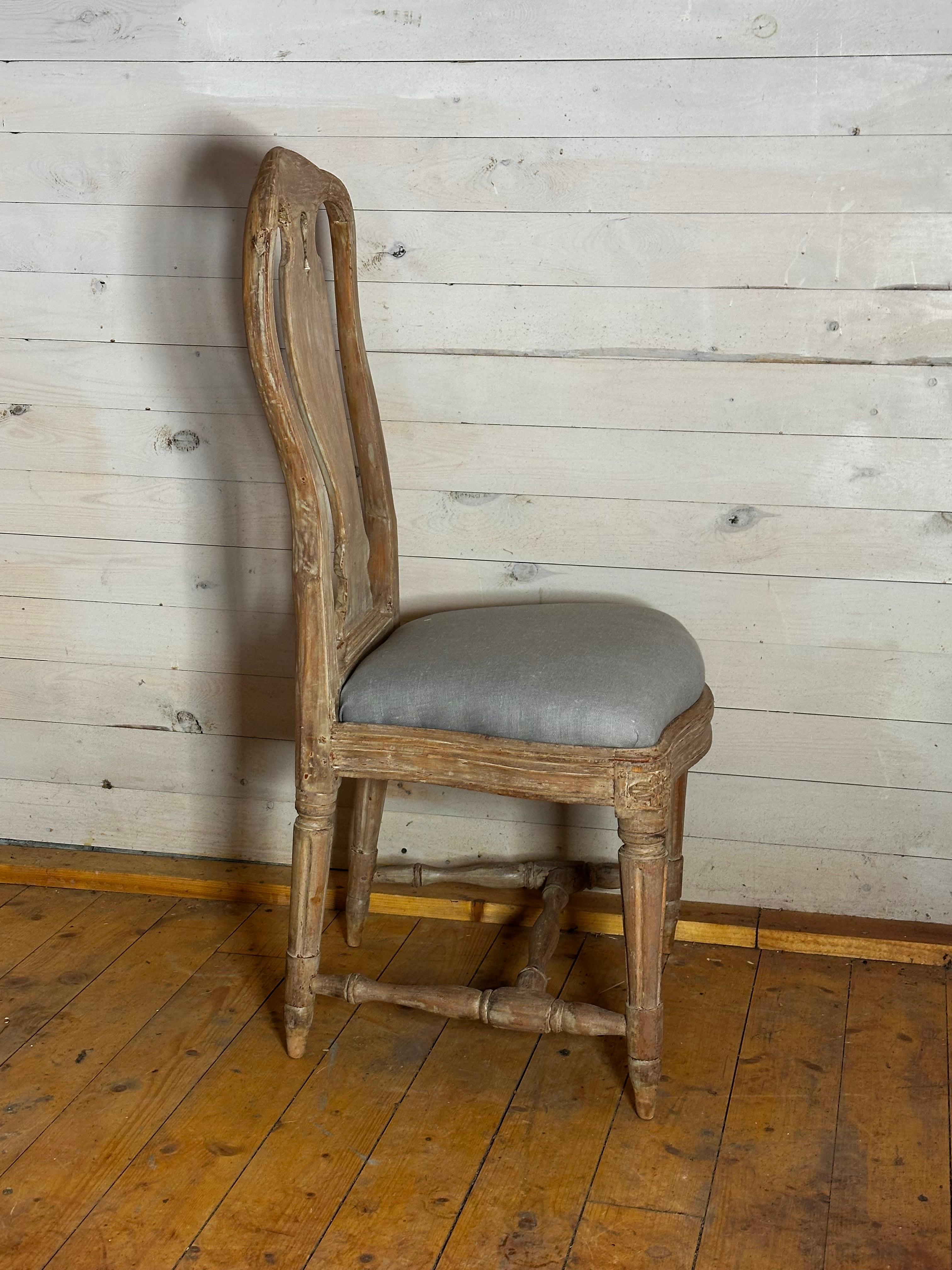 Hand-Carved Late 18th Century Transition Chairs in Original Color  For Sale