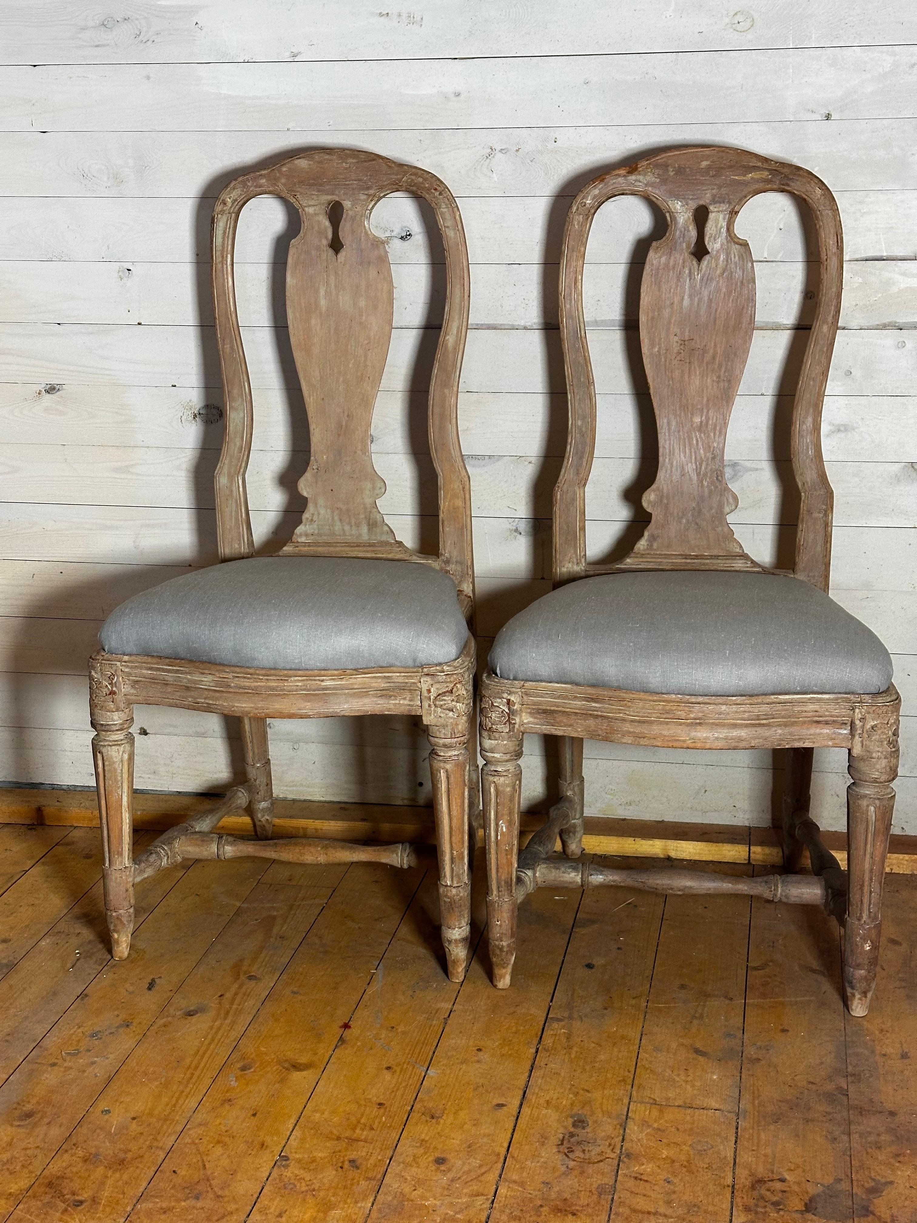 Late 18th Century Transition Chairs in Original Color  For Sale