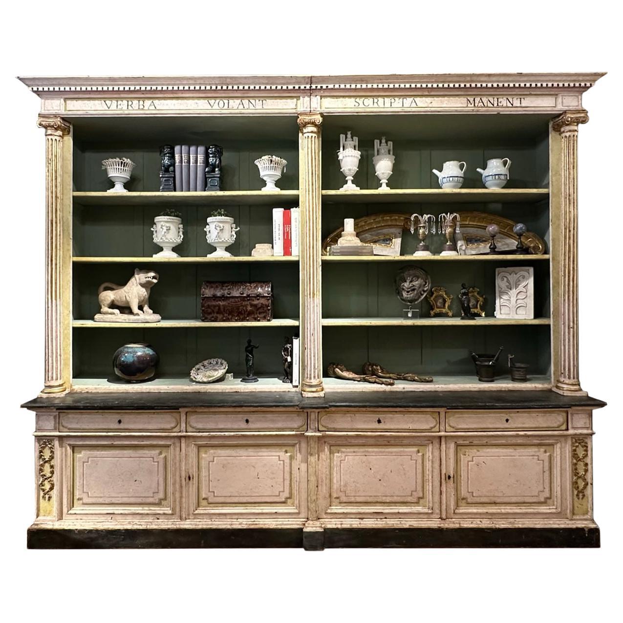Late 18th Century Tuscany Lacquered Bookcase