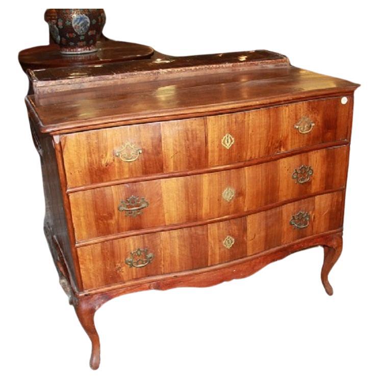 Late 18th-century Venetian Walnut Wood Dresser in the Louis XV Style For Sale
