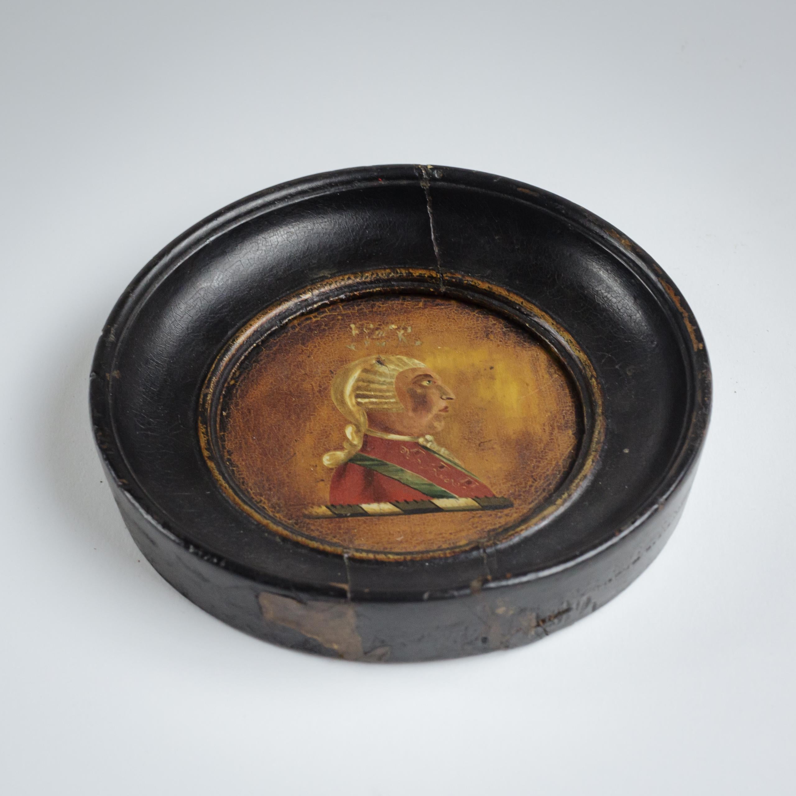 Volkstümliches Porträt von König Georg III. aus dem späten 18. (Englisch) im Angebot