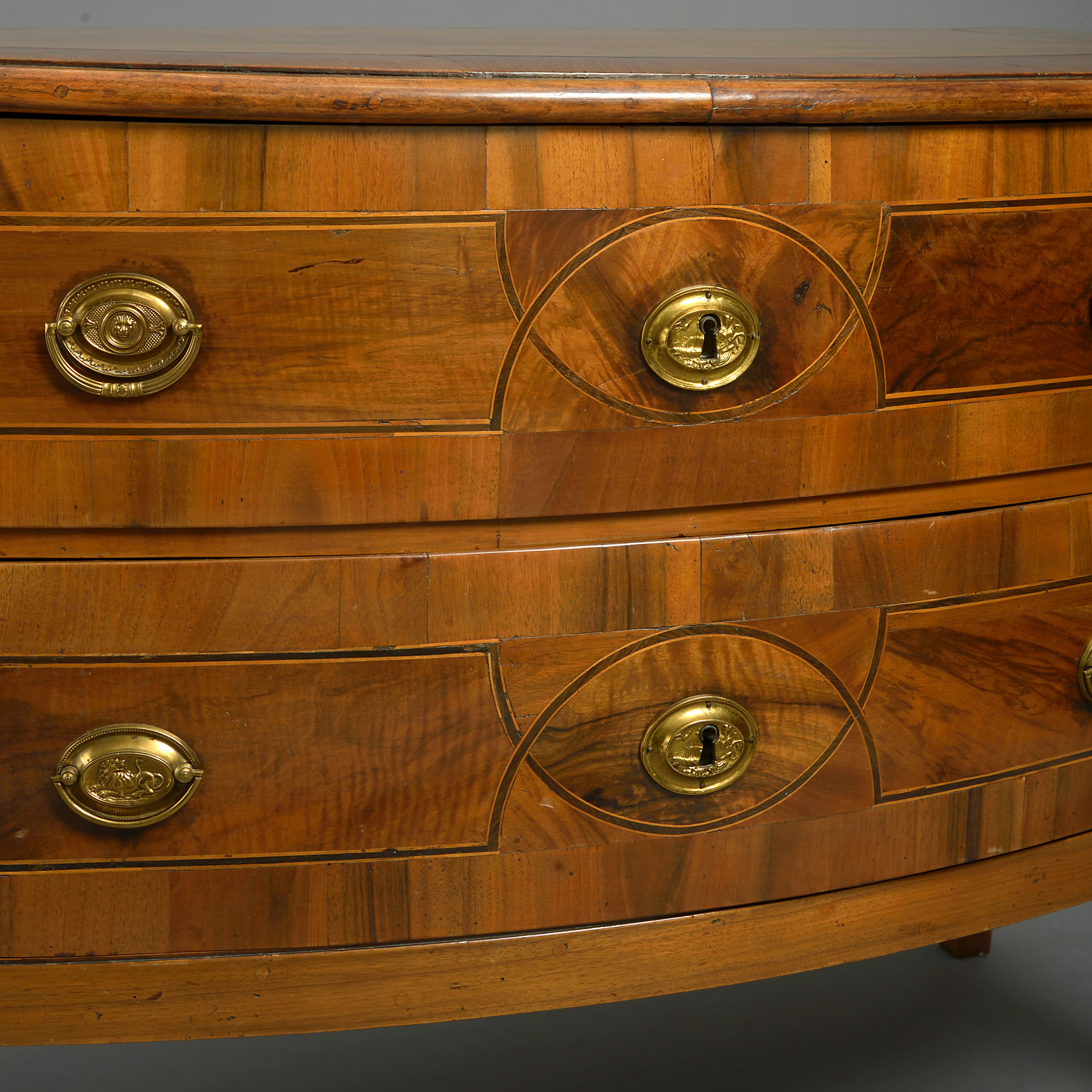 Boxwood Late 18th Century Walnut Bow Front Commode
