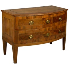 Late 18th Century Walnut Bow Front Commode