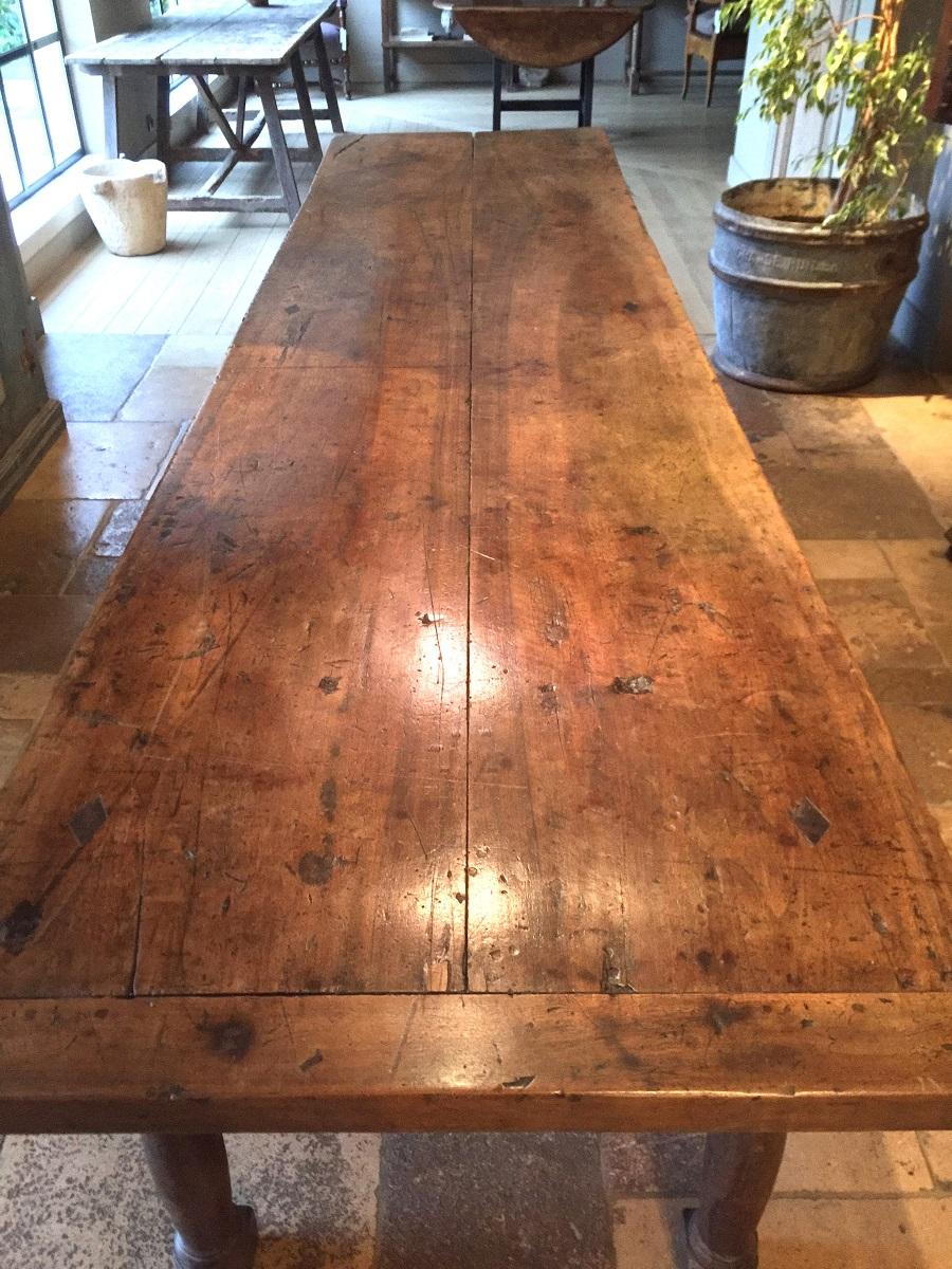 Hand-Crafted Late 18th Century Walnut Dining Table