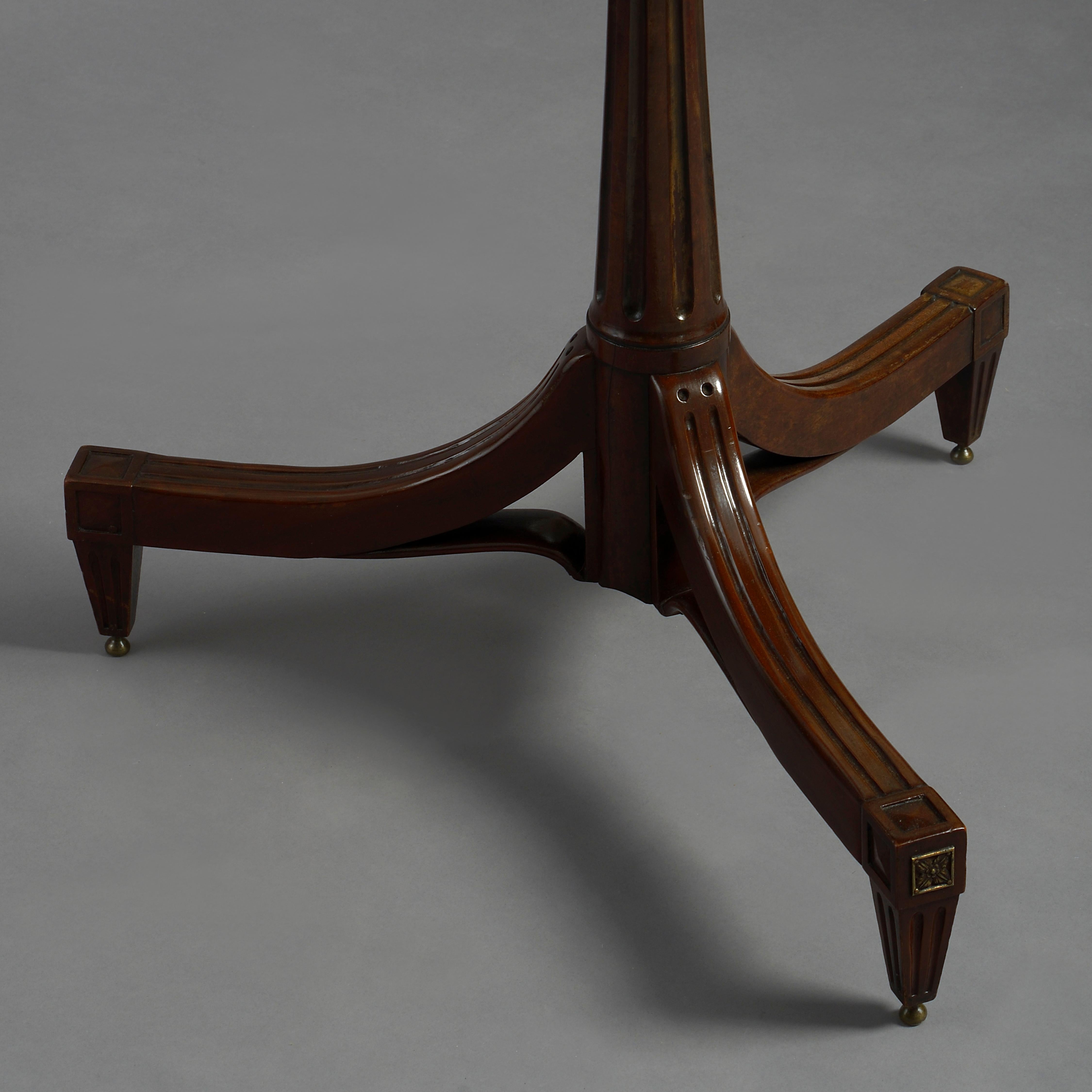 Hand-Carved Late 18th Century Walnut Occasional Table with Specimen Top