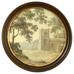 Late 18th Century Watercolor of a Church