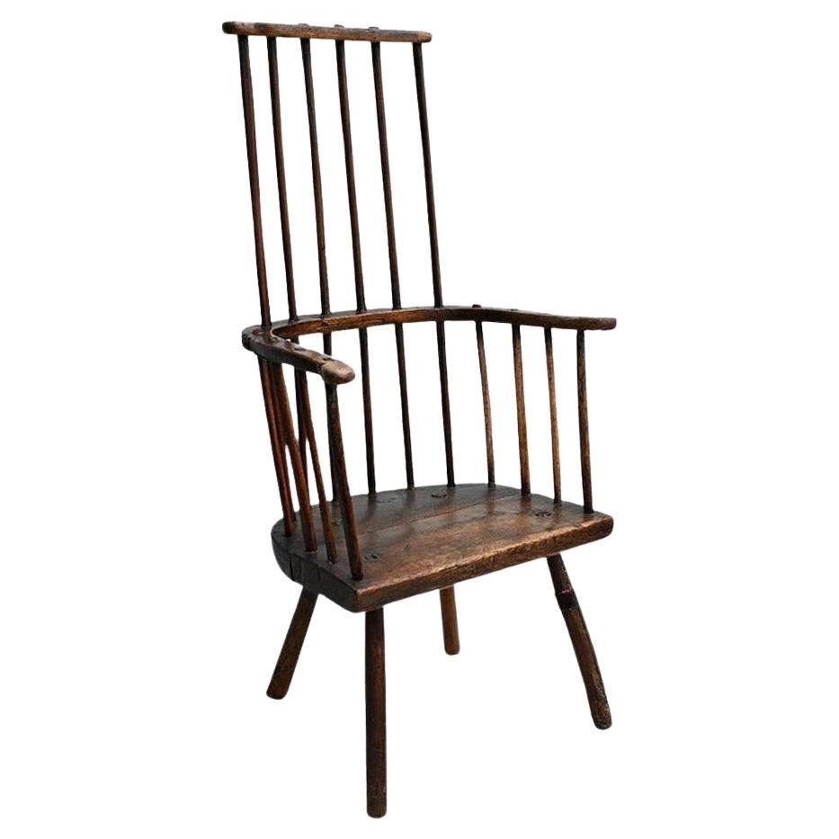 Walisischer "Comb-Back"-Stick-Back-Stuhl aus dem späten 18. 