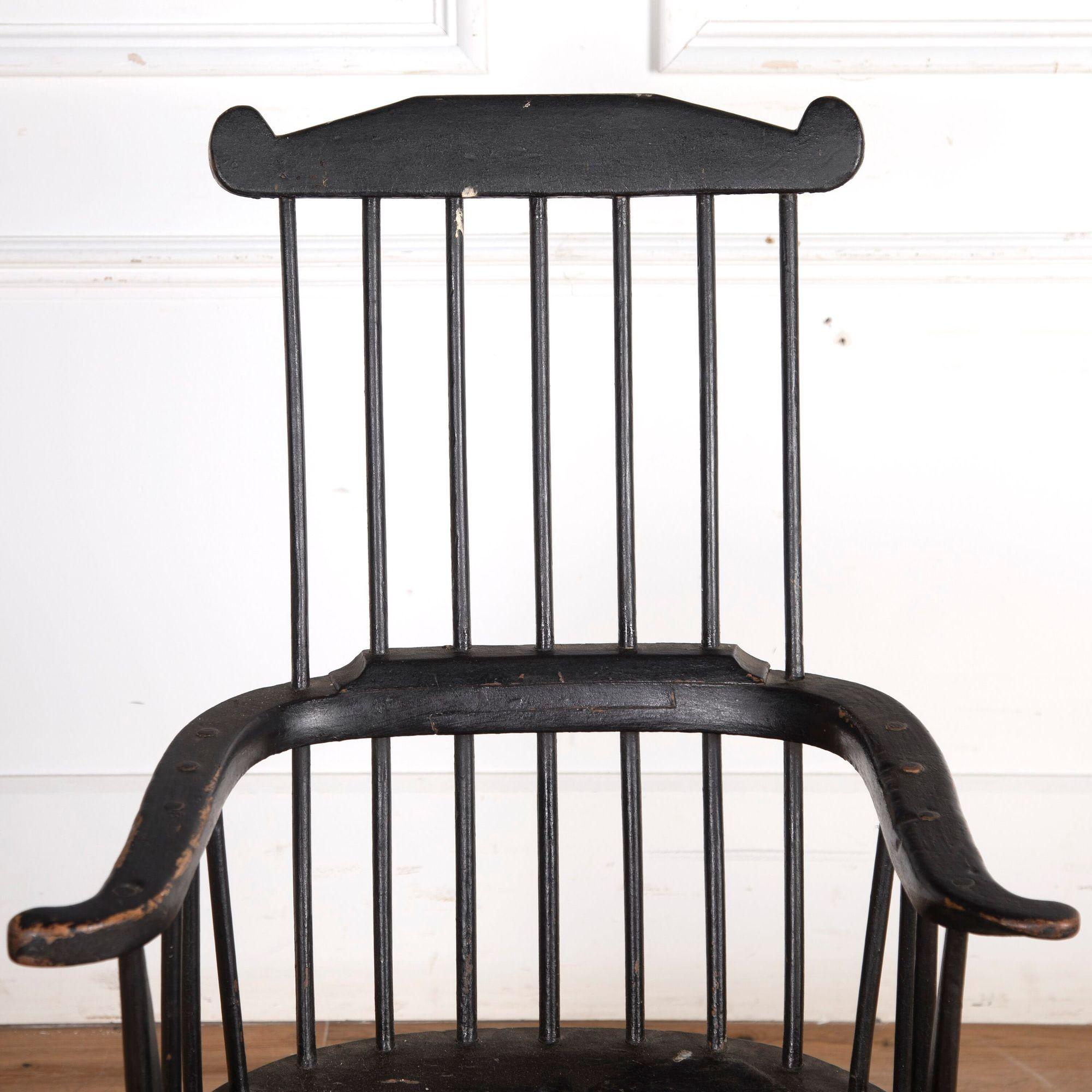 Wood Late 18th Century Welsh Comb-Back Stick Chair