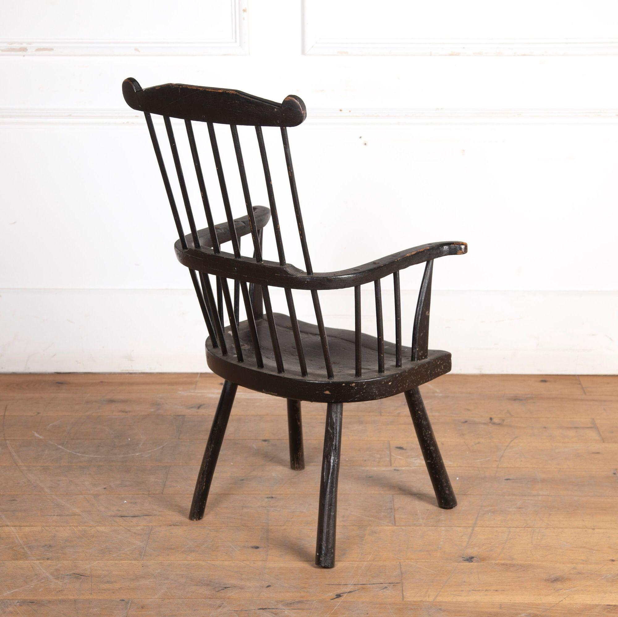 Late 18th Century Welsh Comb-Back Stick Chair 2