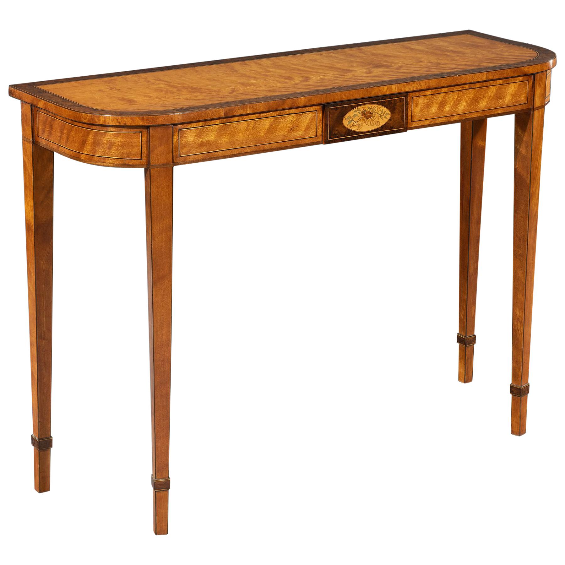 Late 18th Century West Indian Satinwood Inlaid Console Table For Sale