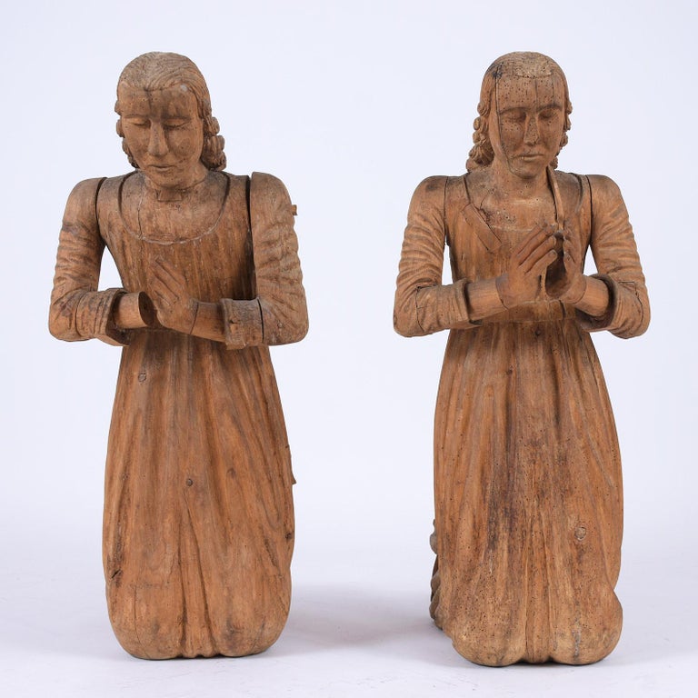 Spanish 18th Century Period Carved Wood Santos For Sale at 1stDibs