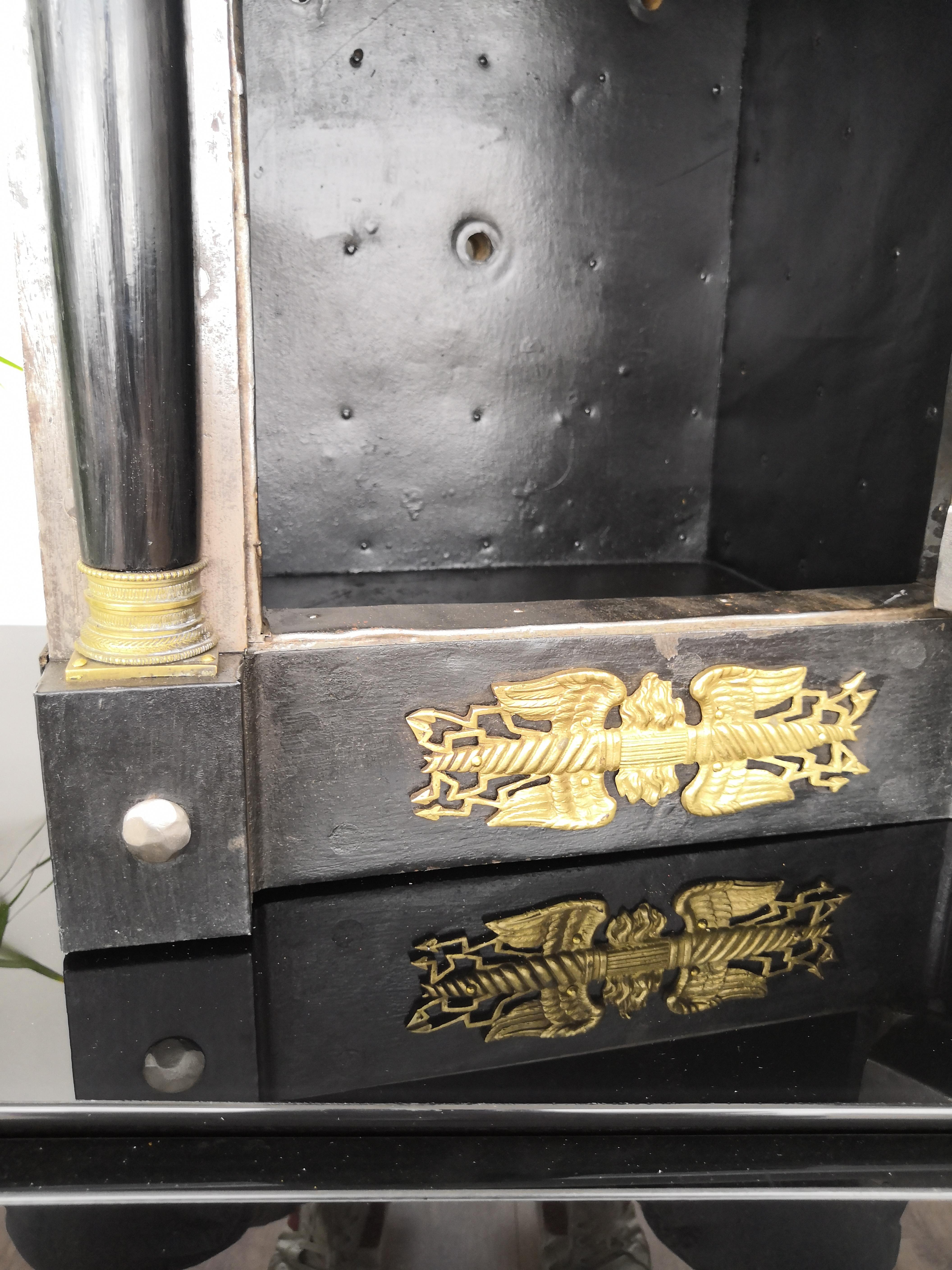Empire Late 18th Century Wrought Iron Italian Antique Hobnail Studded Safe Strongbox