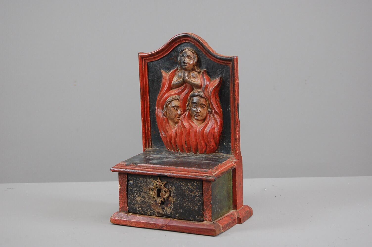 Late 18th-Early 19th Century Church Collection Box 1