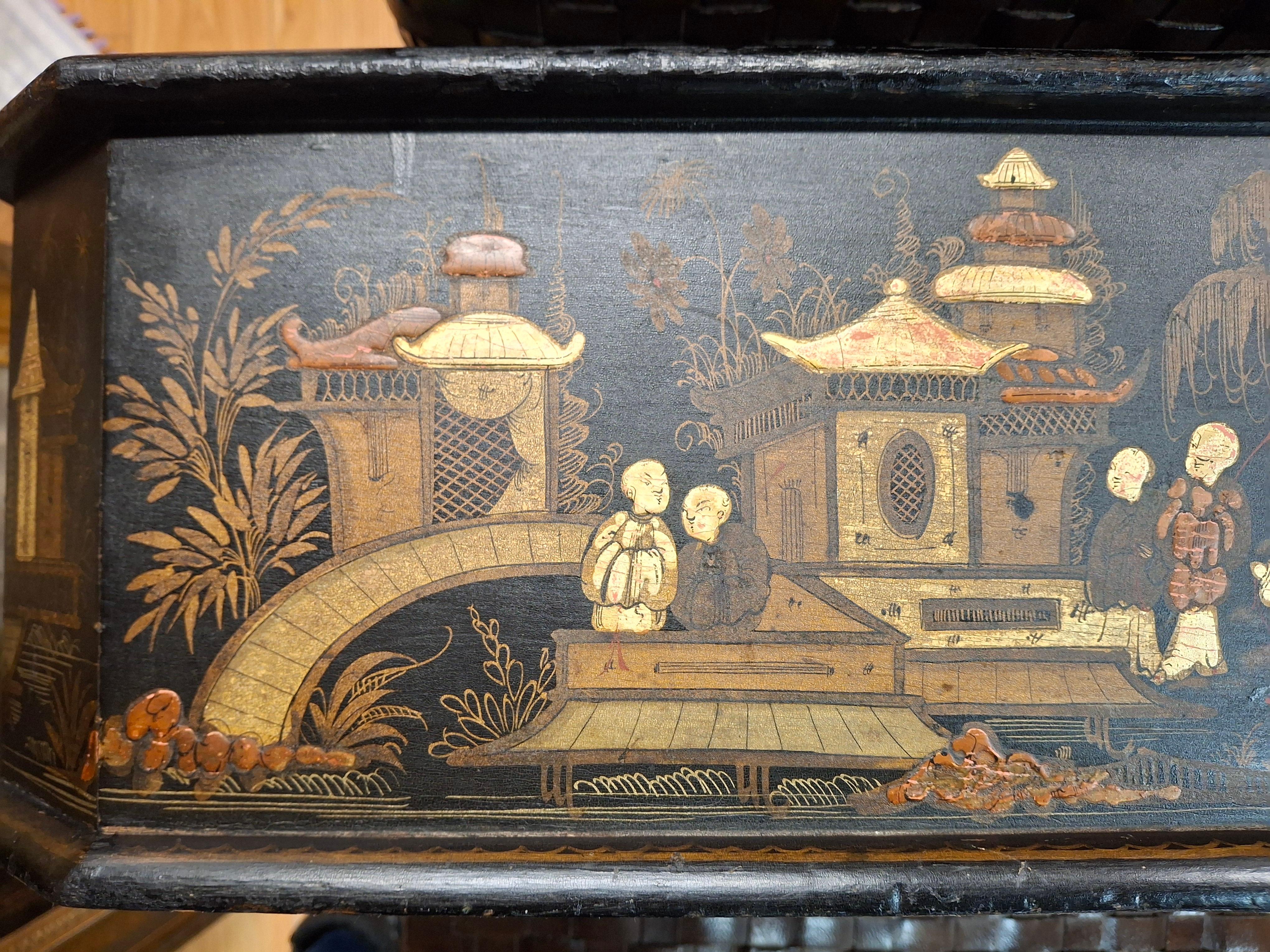 Fin du 18e siècle-début du 19e siècle Jardiniere octogonale en Chinoiserie anglaise en vente 8