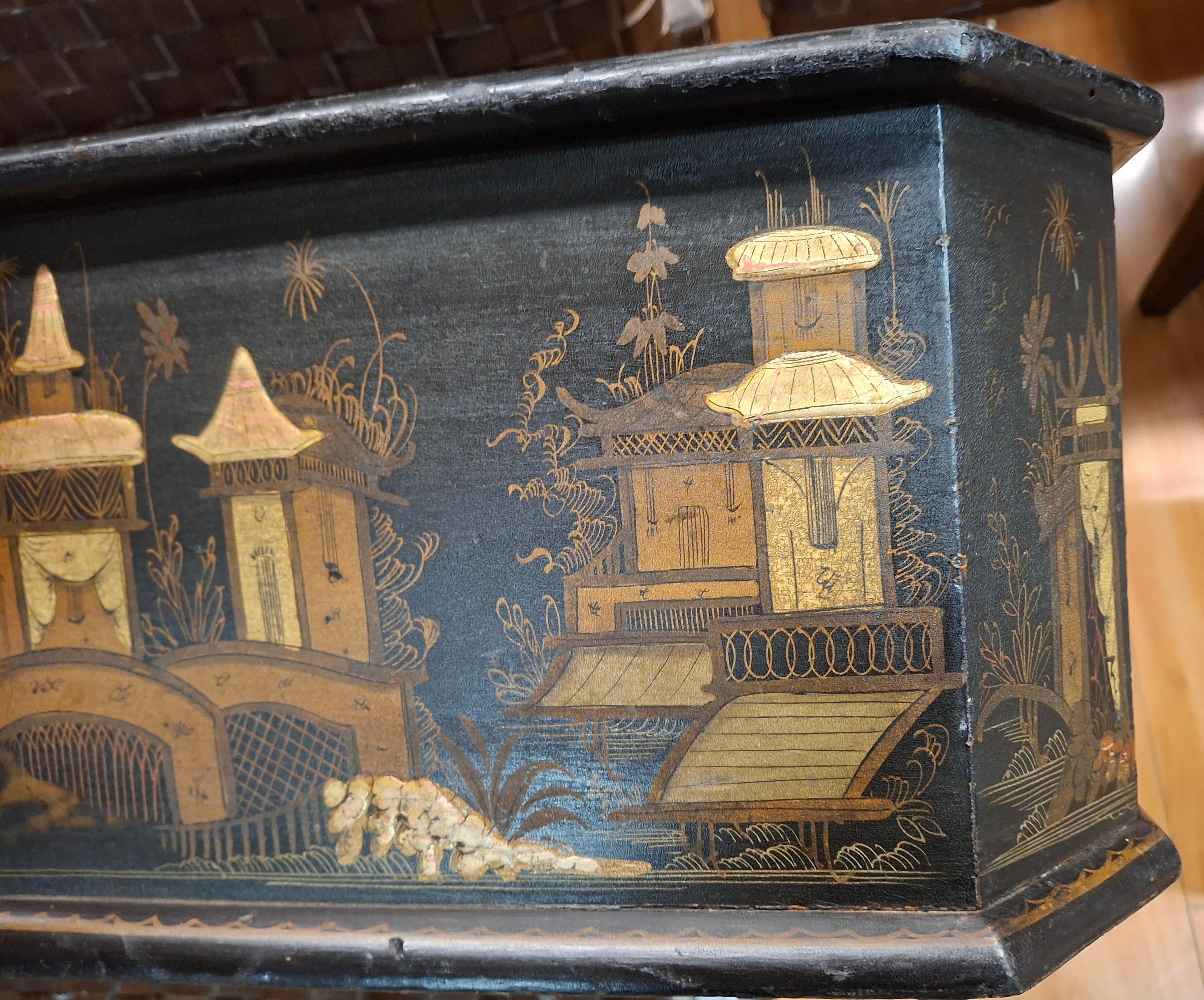 Fin du 18e siècle-début du 19e siècle Jardiniere octogonale en Chinoiserie anglaise en vente 10