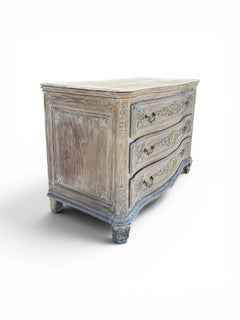 Late 18th/Early 19th Century French Carved Commode with Later Painted Finish