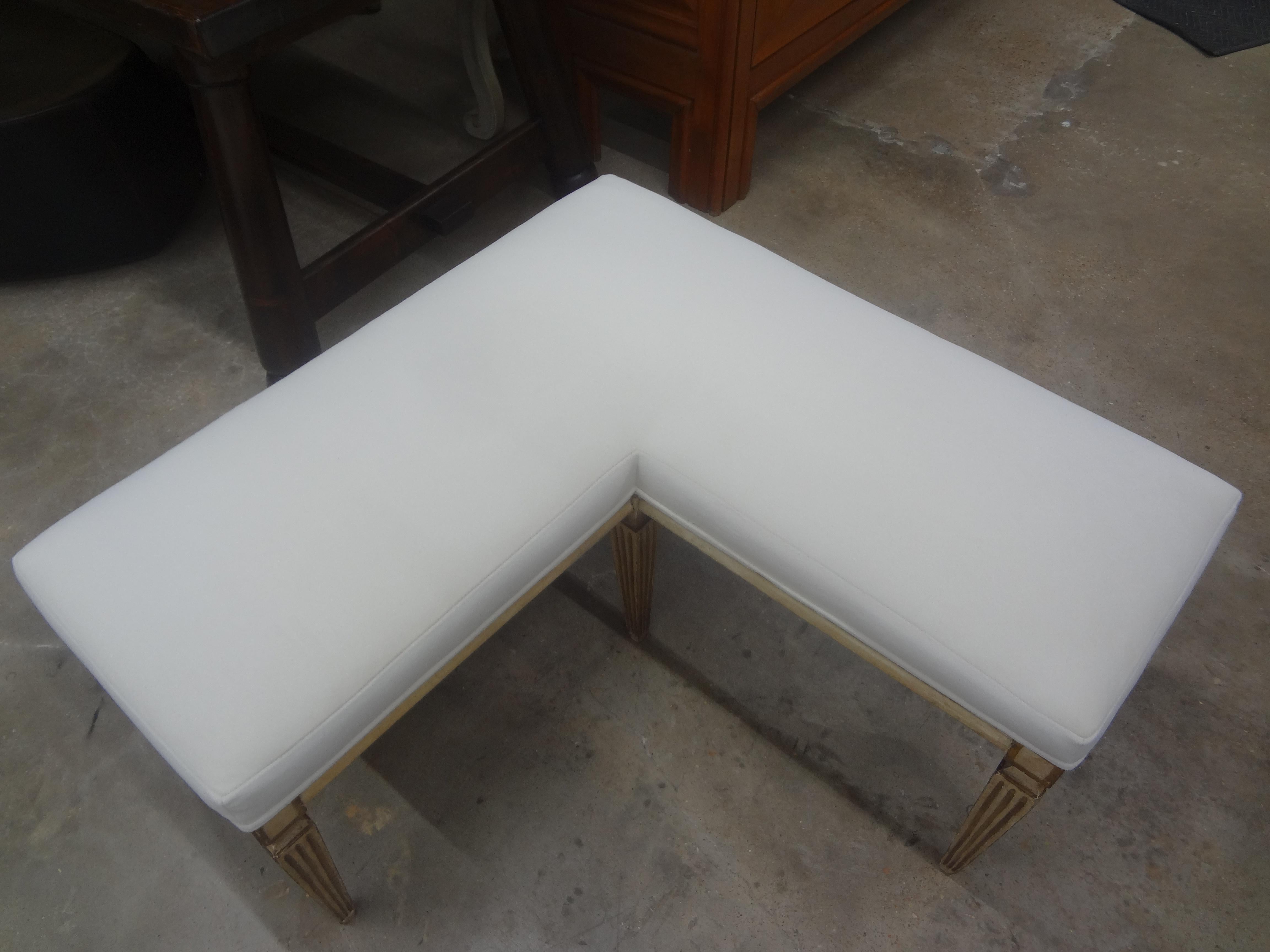 Velours Banc d'angle Louis XVI français de la fin du XVIIIe siècle et du début du XIXe siècle en vente
