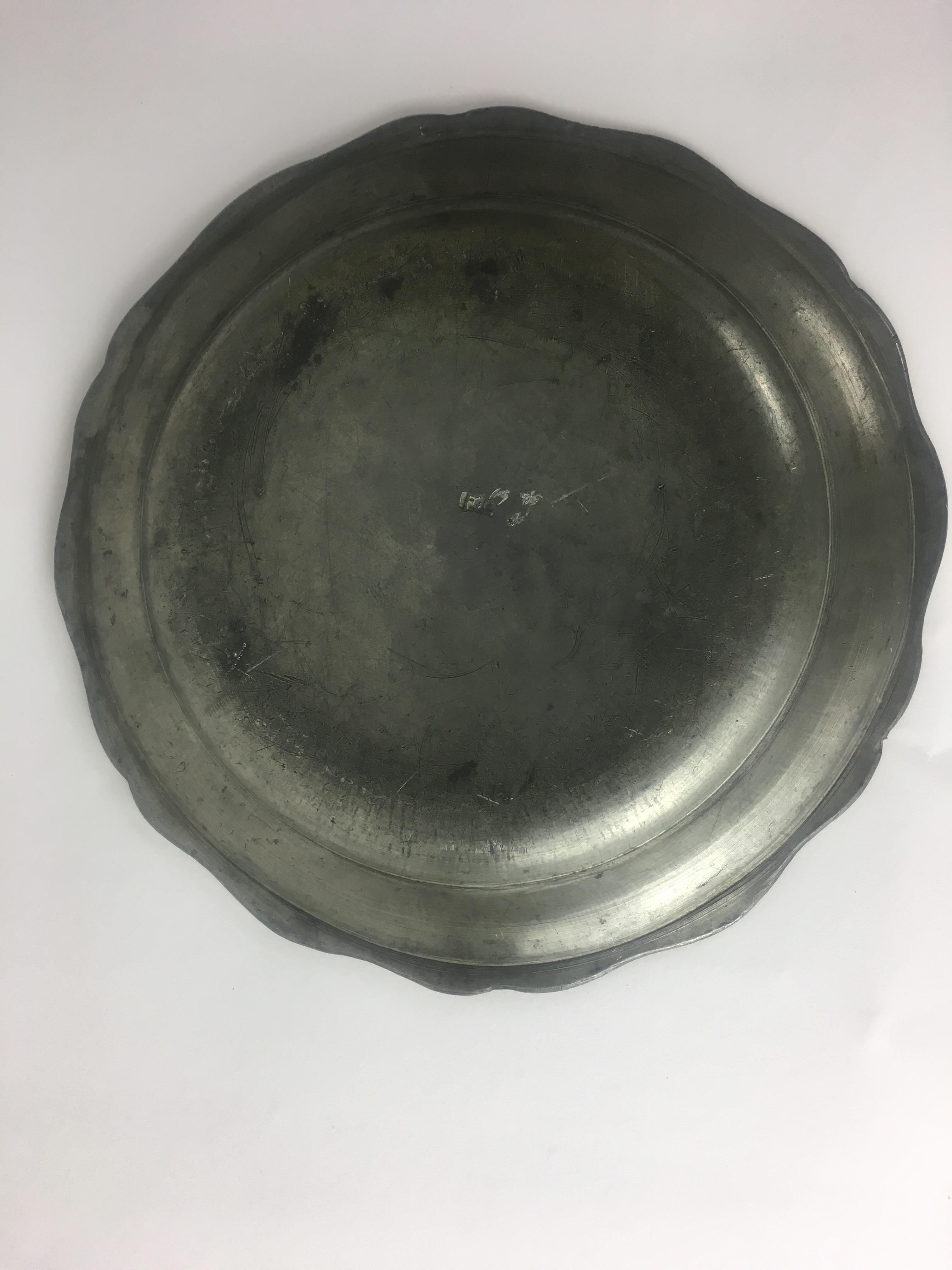 Late 18th-Early 19th Century French Pewter Plate 2