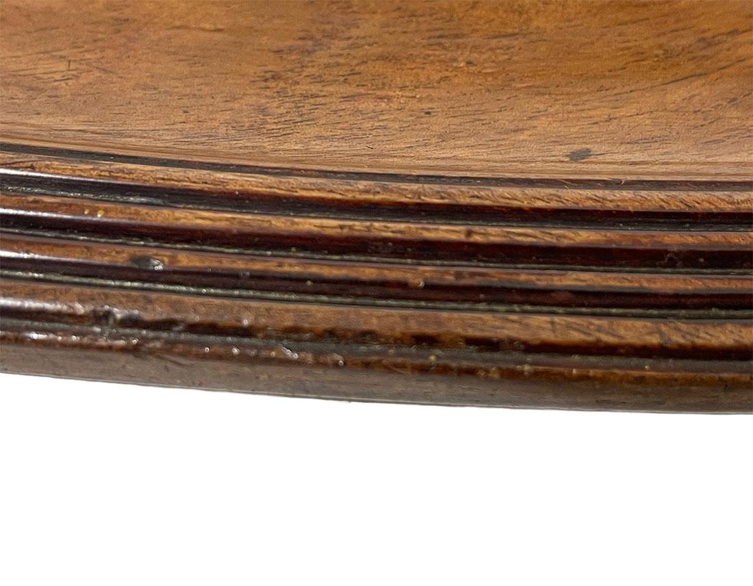 Late 18th/ Early 19th Century French Wooden Serving Tray with Rocaille Handles For Sale 6