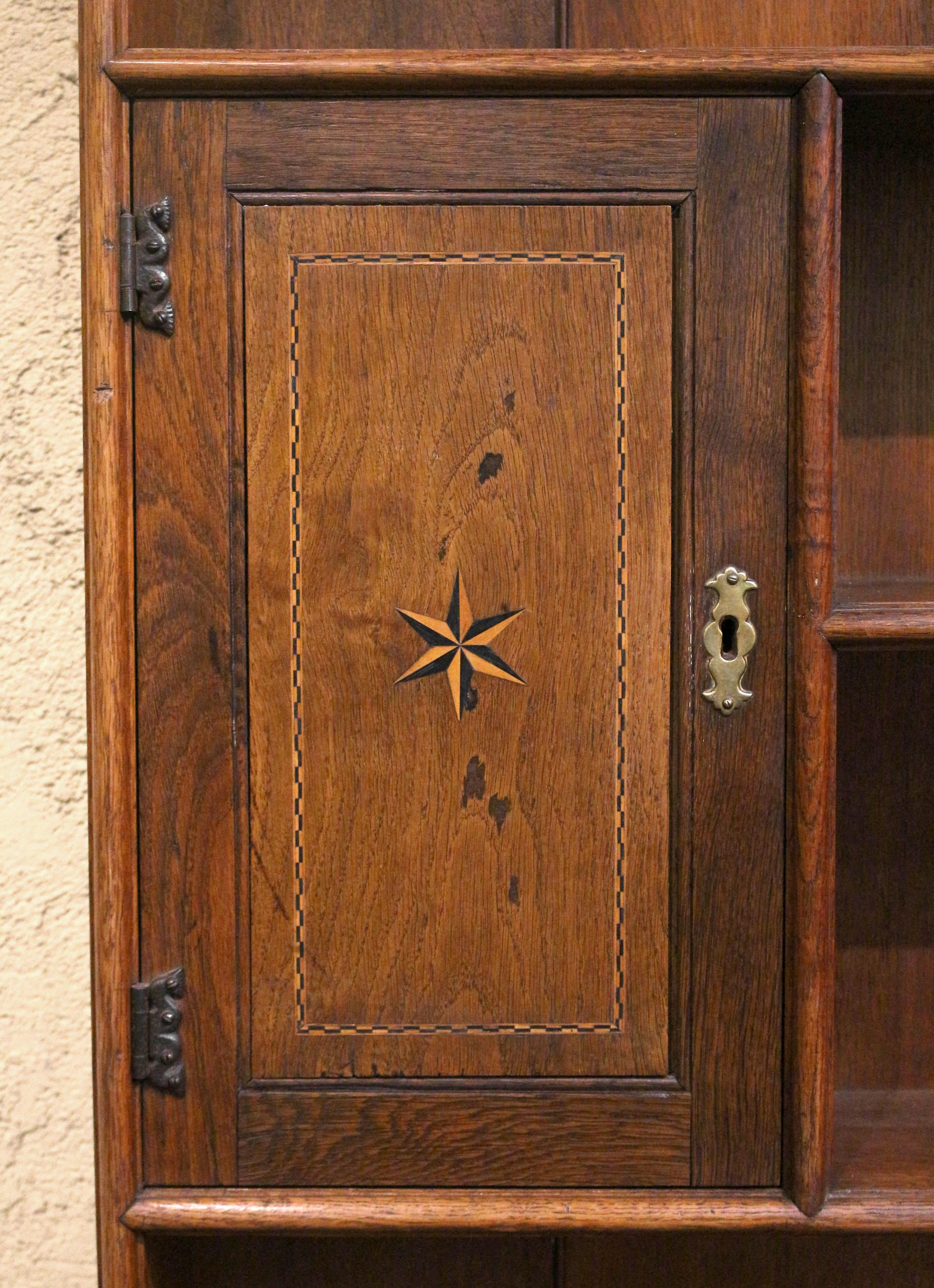 Brass Late 18th-Early 19th Century Georgian English Oak Dresser