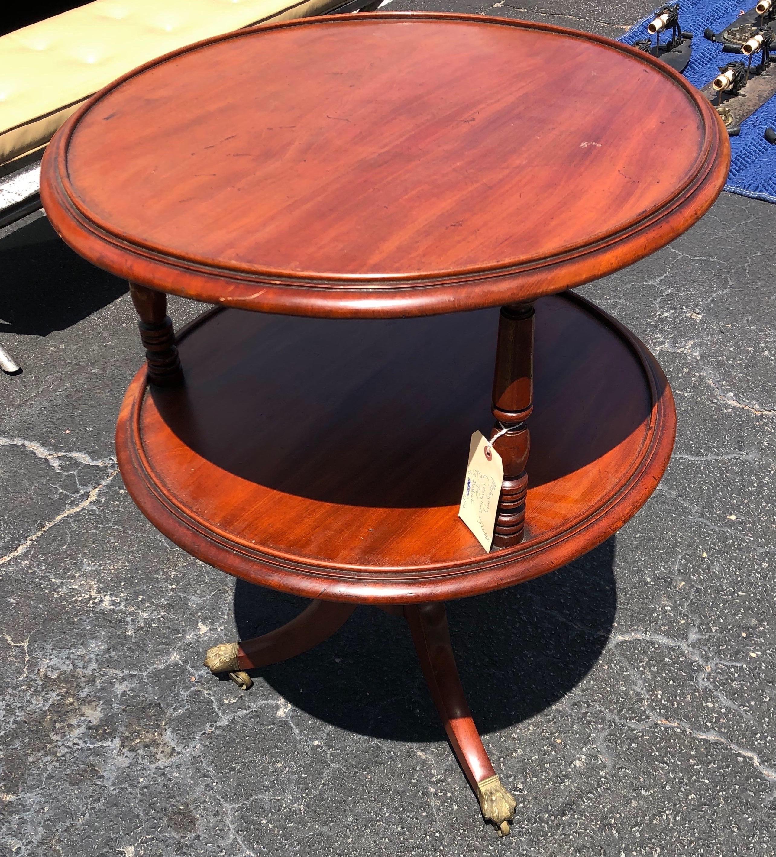 Late 18th-Early 19th Century Georgian Mahogany Dumbwaiter In Good Condition For Sale In Charleston, SC