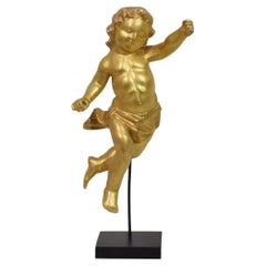 Late 18th / Early 19th Century Italian Giltwood Neoclassical Angel