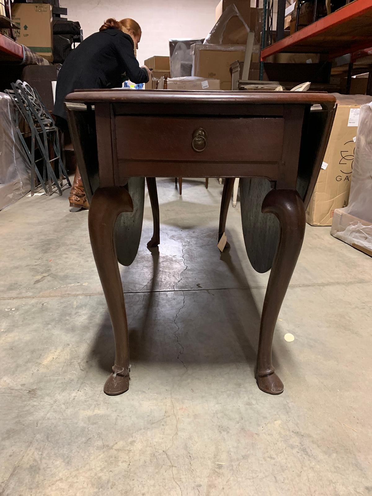 Late 18th-early 19th century mahogany drop-leaf table
Overall: 66