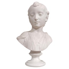 LATE 18th-EARLY 19th CENTURY MARBLE BUST OF A YOUNG CHARIOTEER