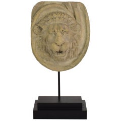 Late 18th-Early 19th Century Neoclassical Terracotta Fragment with Lion Head