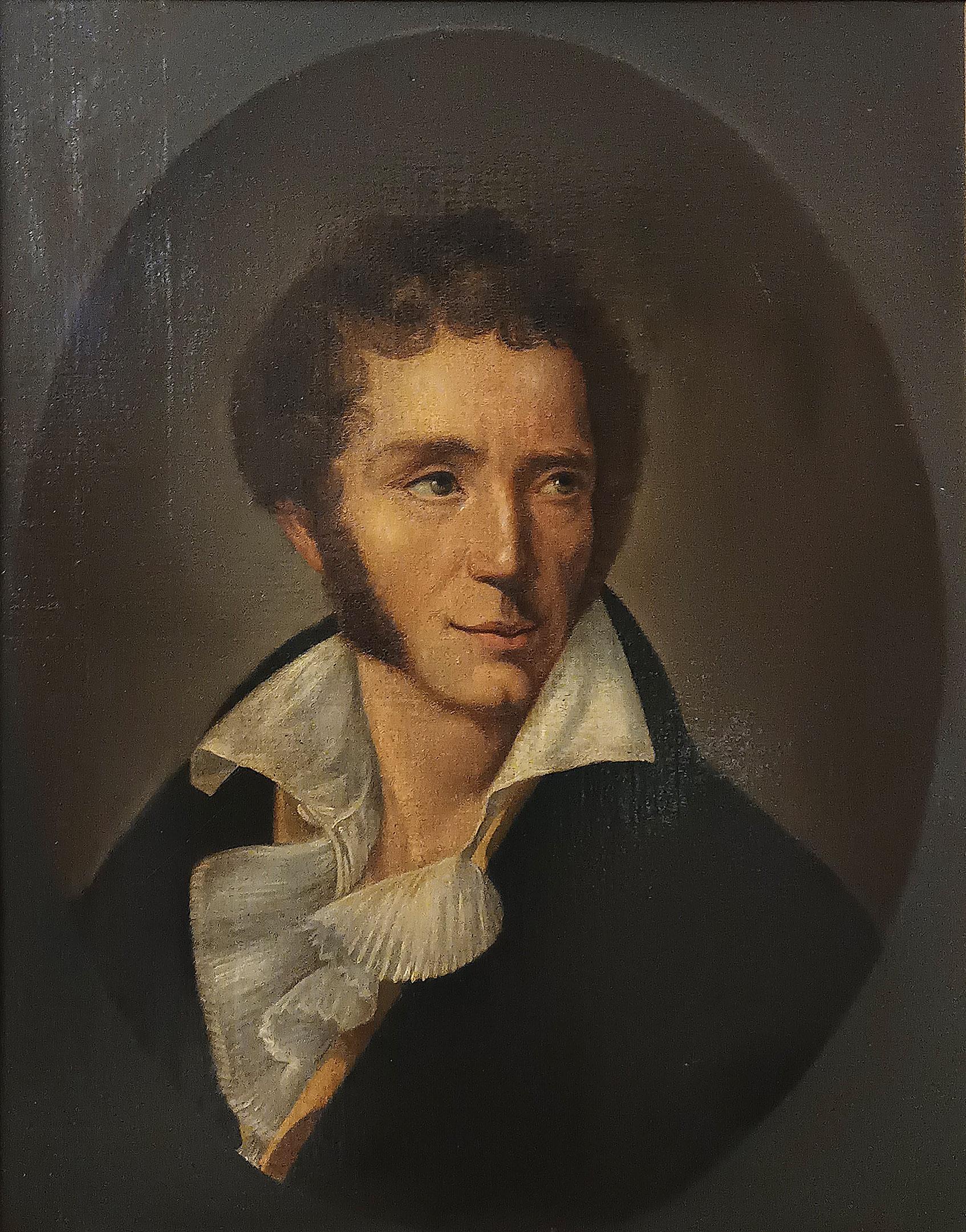 Italian LATE 18th-EARLY 19th CENTURY PORTRAIT OF A YOUNG POET For Sale