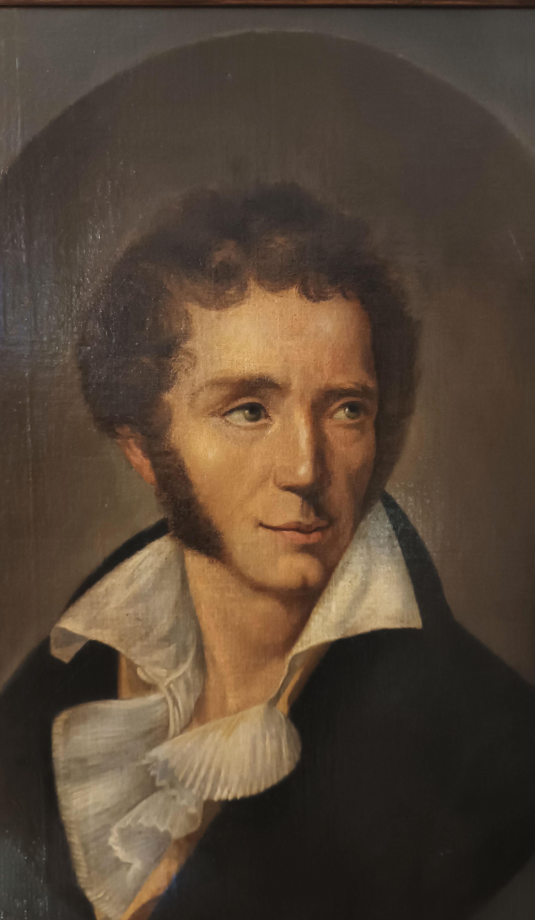 Gilt LATE 18th-EARLY 19th CENTURY PORTRAIT OF A YOUNG POET For Sale