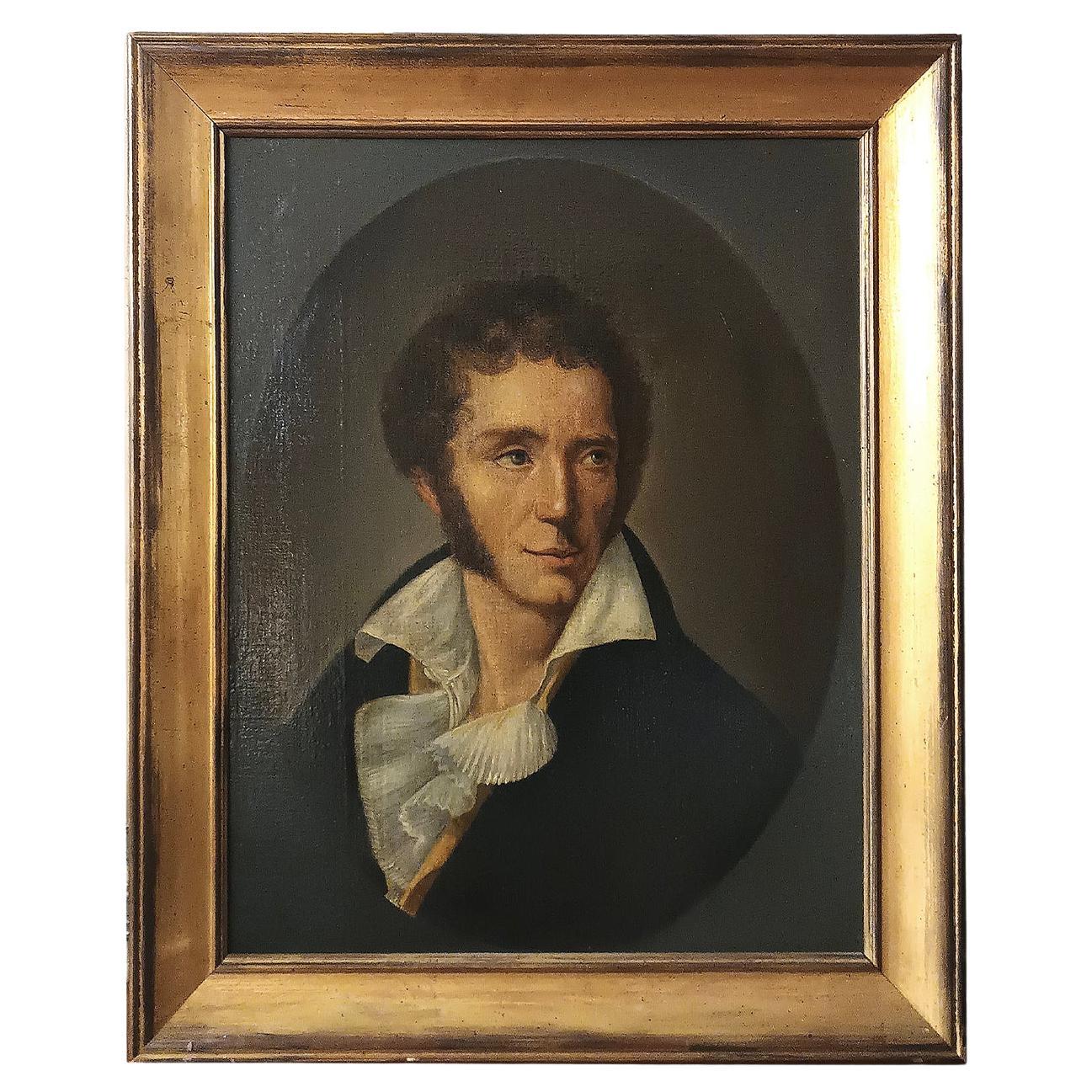 LATE 18th-EARLY 19th CENTURY PORTRAIT OF A YOUNG POET