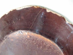 Late 18th/Early 19th Century Rouen Faience "Cul Noir" Platter with Basket  -1Y40